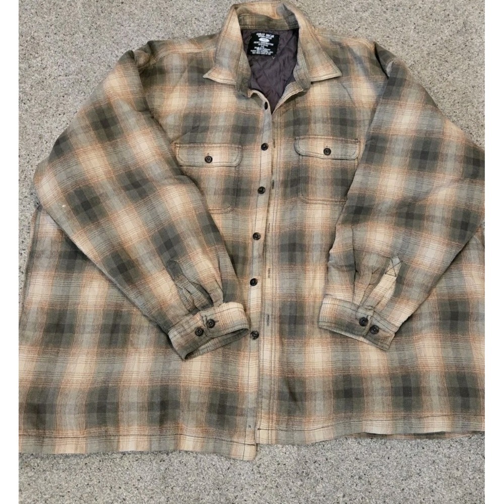 Grit Iron Work Wear 2XL Quilted Lined Plaid Flannel Shirt Jacket Workwear